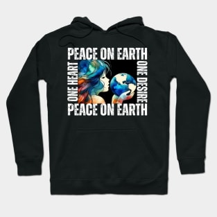 World Of The Peace. Peace To The World. One Heart On Desire Peace On Earth. Hoodie